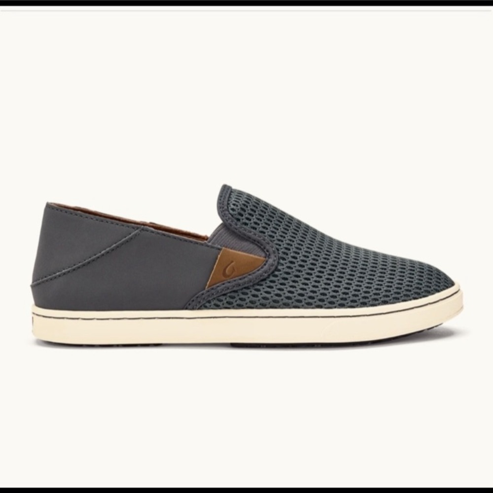 OluKai Women's Slip-On Shoes - Gray and Tan